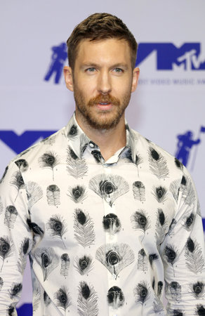 Calvin Harris at the 2017 MTV Video Music Awards held at the Forum in Inglewood, USA on August 27, 2017.のeditorial素材