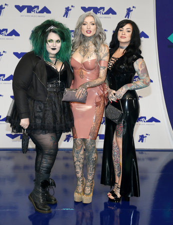 Ink Master Angels at the 2017 MTV Video Music Awards held at the Forum in Inglewood, USA on August 27, 2017.のeditorial素材