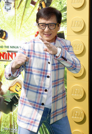 Jackie Chan at the Los Angeles premiere of 'The LEGO Ninjago Movie' held at the Regency Village Theatre in Westwood, USA on September 16, 2017.のeditorial素材