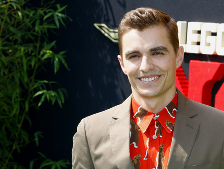 Dave Franco at the Los Angeles premiere of 'The LEGO Ninjago Movie' held at the Regency Village Theatre in Westwood, USA on September 16, 2017.のeditorial素材