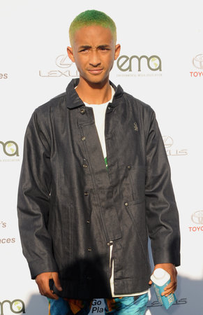 Jaden Smith at the Environmental Media Association's 27th Annual EMA Awards held at the Barker Hangar in Santa Monica, USA on September 23, 2017.のeditorial素材
