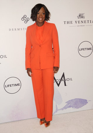 Viola Davis at the Variety's Power Of Women: Los Angeles held at the Beverly Wilshire Four Seasons Hotel in Beverly Hills, USA on October 13, 2017.のeditorial素材