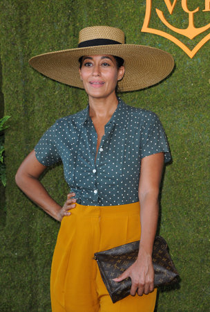 Tracee Ellis Ross at the 8th Annual Veuve Clicquot Polo Classic held at the Will Rogers State Historic Park in Pacific Palisades, USA on October 14, 2017.のeditorial素材