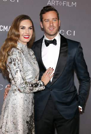 Elizabeth Chambers and Armie Hammer at the 2017 LACMA Art + Film Gala held at the LACMA in Los Angeles, USA on November 4, 2017.のeditorial素材