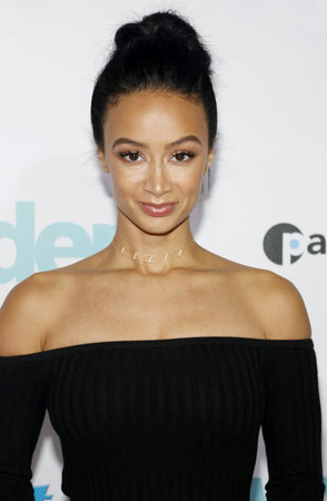 Draya Michele at the Los Angeles premiere of 'Wonder' held at the Regency Village Theatre in Westwood, USA on November 14, 2017.のeditorial素材
