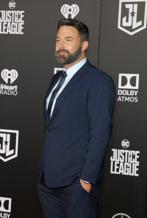 Ben Affleck at the World premiere of 'Justice League' held at the Dolby Theatre in Hollywood, USA on November 13, 2017.のeditorial素材