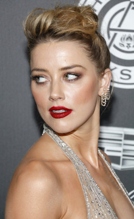 Amber Heard at the Art Of Elysium's 11th Annual Heaven Celebration held at the Barker Hangar in Santa Monica, USA on January 6, 2018.のeditorial素材