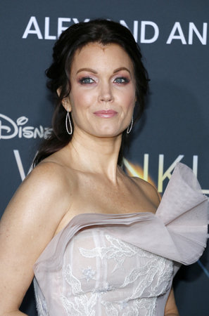 Bellamy Young at the Los Angeles premiere of 'A Wrinkle In Time' held at the El Capitan Theater in Hollywood, USA on February 26, 2018.のeditorial素材