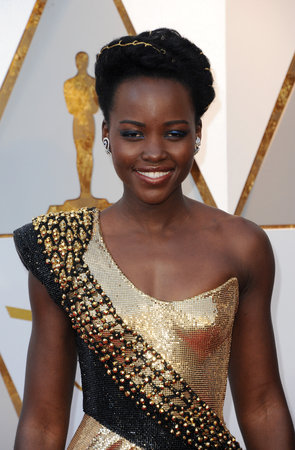 Lupita Nyong'o at the 90th Annual Academy Awards held at the Dolby Theatre in Hollywood, USA on March 4, 2018.のeditorial素材