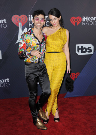 MAX and Emily Schneider at the 2018 iHeartRadio Music Awards held at the Forum in Inglewood, USA on March 11, 2018.のeditorial素材