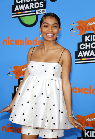 Yara Shahidi at the Nickelodeon's 2018 Kids' Choice Awards held at the Forum in Inglewood, USA on March 24, 2018.のeditorial素材