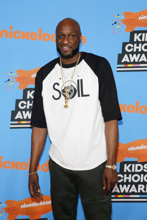 Lamar Odom at the Nickelodeon's 2018 Kids' Choice Awards held at the Forum in Inglewood, USA on March 24, 2018.のeditorial素材