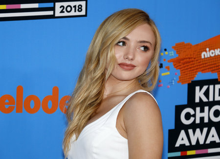 Peyton List at the Nickelodeon's 2018 Kids' Choice Awards held at the Forum in Inglewood, USA on March 24, 2018.のeditorial素材
