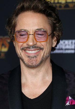 Robert Downey Jr. at the premiere of Disney and Marvel's 'Avengers: Infinity War' held at the El Capitan Theatre in Hollywood, USA on April 23, 2018.のeditorial素材