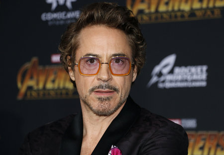 Robert Downey Jr. at the premiere of Disney and Marvel's 'Avengers: Infinity War' held at the El Capitan Theatre in Hollywood, USA on April 23, 2018.のeditorial素材