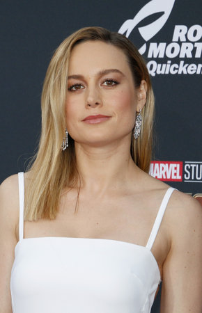 Brie Larson at the premiere of Disney and Marvel's 'Avengers: Infinity War' held at the El Capitan Theatre in Hollywood, USA on April 23, 2018.のeditorial素材