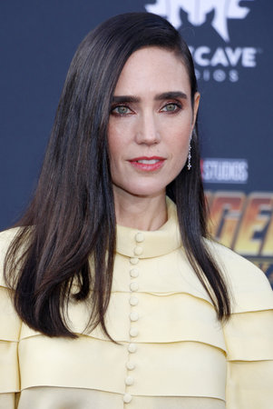 Jennifer Connelly at the premiere of Disney and Marvel's 'Avengers: Infinity War' held at the El Capitan Theatre in Hollywood, USA on April 23, 2018.のeditorial素材