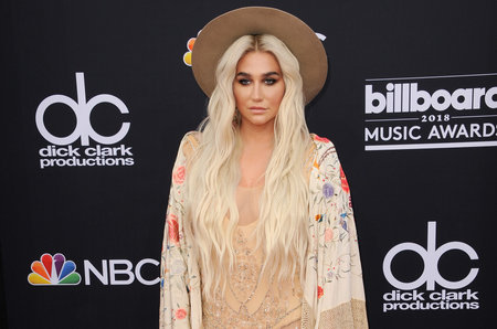 Kesha at the 2018 Billboard Music Awards held at the MGM Grand Garden Arena in Las Vegas, USA on May 20, 2018.のeditorial素材