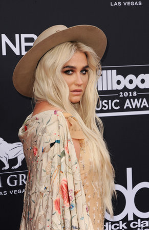 Kesha at the 2018 Billboard Music Awards held at the MGM Grand Garden Arena in Las Vegas, USA on May 20, 2018.のeditorial素材