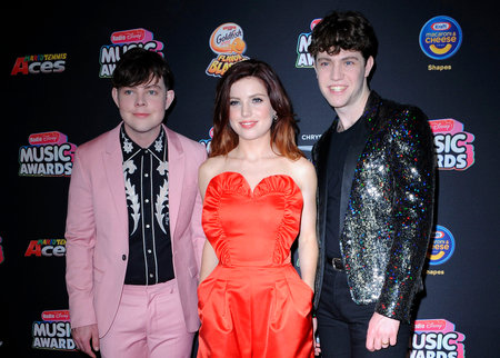 Sydney Sierota, Noah Sierota and Graham Sierota of Echosmith at the 2018 Radio Disney Music Awards held at the Loews Hotel in Hollywood, USA on June 22, 2018.のeditorial素材