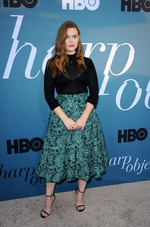 Holland Roden at the Los Angeles premiere of HBO's Limited Series 'Sharp Objects' held at the Cinerama Dome in Hollywood, USA on June 26, 2018.のeditorial素材
