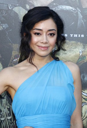 Aimee Garcia at the Los Angeles premiere of 'Sicario: Day Of The Soldado' held at the Regency Village Theatre in Westwood, USA on June 26, 2018.のeditorial素材