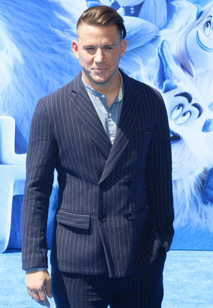 Channing Tatum at the Los Angeles premiere of 'Smallfoot' held at the Regency Village Theatre in Westwood, USA on September 22, 2018.のeditorial素材
