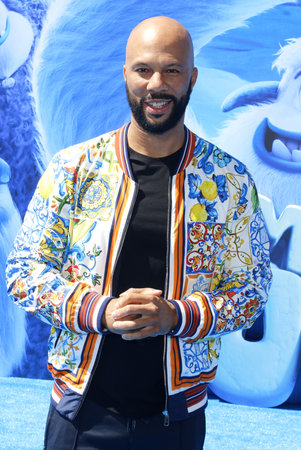 Common at the Los Angeles premiere of 'Smallfoot' held at the Regency Village Theatre in Westwood, USA on September 22, 2018.のeditorial素材