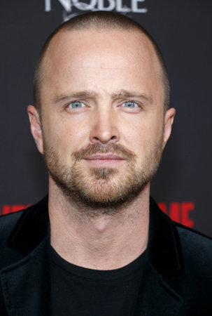 Aaron Paul at the Los Angeles premiere of 'Welcome Home' held at the London Hotel in West Hollywood, USA on November 4, 2018.のeditorial素材