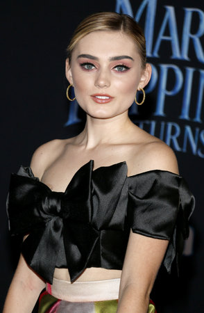 Meg Donnelly at the World premiere of Disney's 'Mary Poppins Returns' held at the Dolby Theatre in Hollywood, USA on November 29, 2018.のeditorial素材