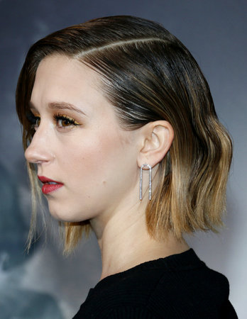 Taissa Farmiga at the World premiere of 'The Mule' held at the Regency Village Theatre in Westwood, USA on December 10, 2018.のeditorial素材