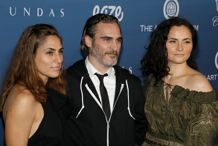 Summer Phoenix, Joaquin Phoenix and Rain Phoenix at the Art Of Elysium's 12th Annual Heaven Celebration held at the Private Venue in Los Angeles, USA on January 5, 2019.のeditorial素材