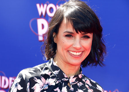 Constance Zimmer at the World premiere of 'Wonder Park' held at the Regency Bruin Theatre in Westwood, USA on March 10, 2019.のeditorial素材