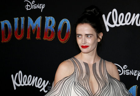 Eva Green at the World premiere of 'Dumbo' held at the El Capitan Theatre in Hollywood, USA on March 11, 2019.のeditorial素材