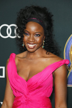 Danai Gurira at the World premiere of 'Avengers: Endgame' held at the LA Convention Center in Los Angeles, USA on April 22, 2019.のeditorial素材
