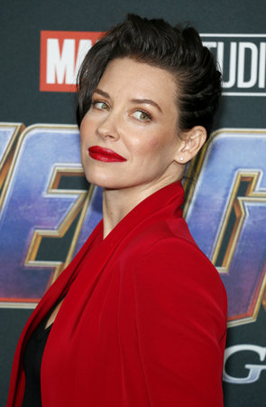 Evangeline Lilly at the World premiere of 'Avengers: Endgame' held at the LA Convention Center in Los Angeles, USA on April 22, 2019.のeditorial素材