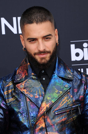 Maluma at the 2019 Billboard Music Awards held at the MGM Grand Garden Arena in Las Vegas, USA on May 1, 2019.のeditorial素材