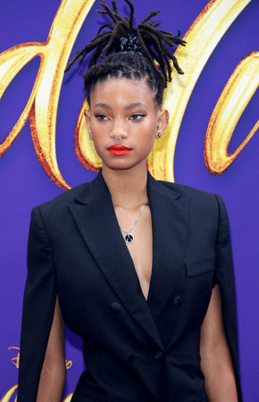 Willow Smith at the Los Angeles premiere of 'Aladdin' held at the El Capitan Theatre in Hollywood, USA on May 21, 2019.のeditorial素材