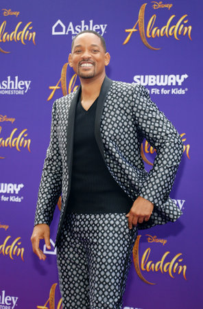 Will Smith at the Los Angeles premiere of 'Aladdin' held at the El Capitan Theatre in Hollywood, USA on May 21, 2019.のeditorial素材