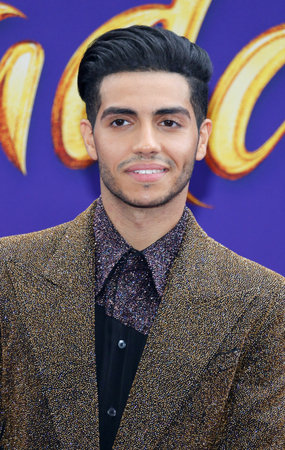 Mena Massoud at the Los Angeles premiere of 'Aladdin' held at the El Capitan Theatre in Hollywood, USA on May 21, 2019.のeditorial素材