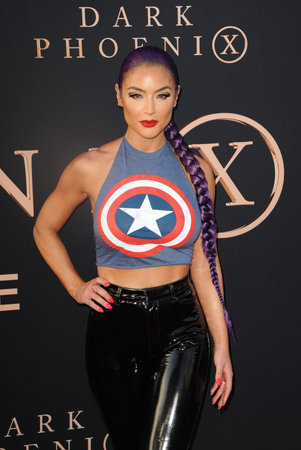 Eva Marie at the Los Angeles premiere of 'Dark Phoenix' held at the TCL Chinese Theatre in Hollywood, USA on June 4, 2019.のeditorial素材