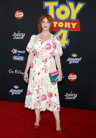 Christina Hendricks at the World premiere of 'Toy Story 4' held at the El Capitan Theater in Hollywood, USA on June 11, 2019.のeditorial素材