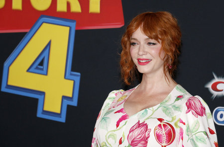 Christina Hendricks at the World premiere of 'Toy Story 4' held at the El Capitan Theater in Hollywood, USA on June 11, 2019.のeditorial素材