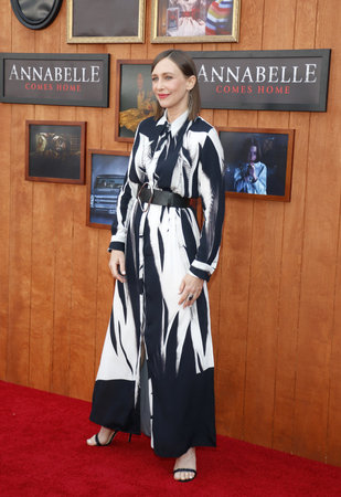 Vera Farmiga at the Los Angeles premiere of 'Annabelle Comes Home' held at the Regency Village Theatre in Westwood, USA on June 20, 2019.のeditorial素材