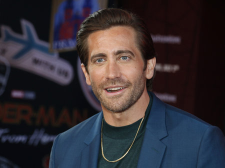 Jake Gyllenhaal at the World premiere of 'Spider-Man Far From Home' held at the TCL Chinese Theatre in Hollywood, USA on June 26, 2019.のeditorial素材