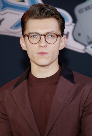 Tom Holland at the World premiere of 'Spider-Man Far From Home' held at the TCL Chinese Theatre in Hollywood, USA on June 26, 2019.のeditorial素材