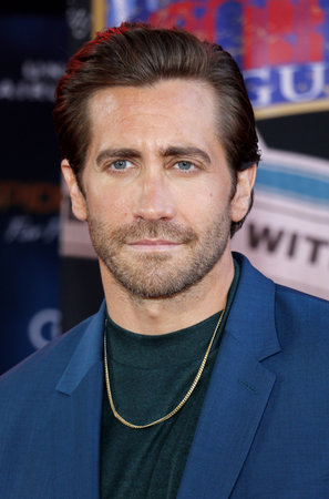Jake Gyllenhaal at the World premiere of 'Spider-Man Far From Home' held at the TCL Chinese Theatre in Hollywood, USA on June 26, 2019.のeditorial素材