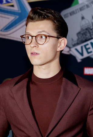 Tom Holland at the World premiere of 'Spider-Man Far From Home' held at the TCL Chinese Theatre in Hollywood, USA on June 26, 2019.のeditorial素材