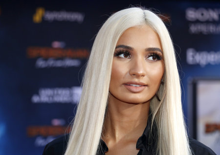 Pia Mia at the World premiere of 'Spider-Man Far From Home' held at the TCL Chinese Theatre in Hollywood, USA on June 26, 2019.のeditorial素材