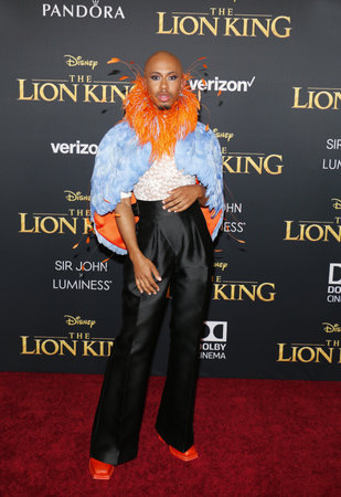 Kalen Allen at the World premiere of 'The Lion King' held at the Dolby Theatre in Hollywood, USA on July 9, 2019.のeditorial素材